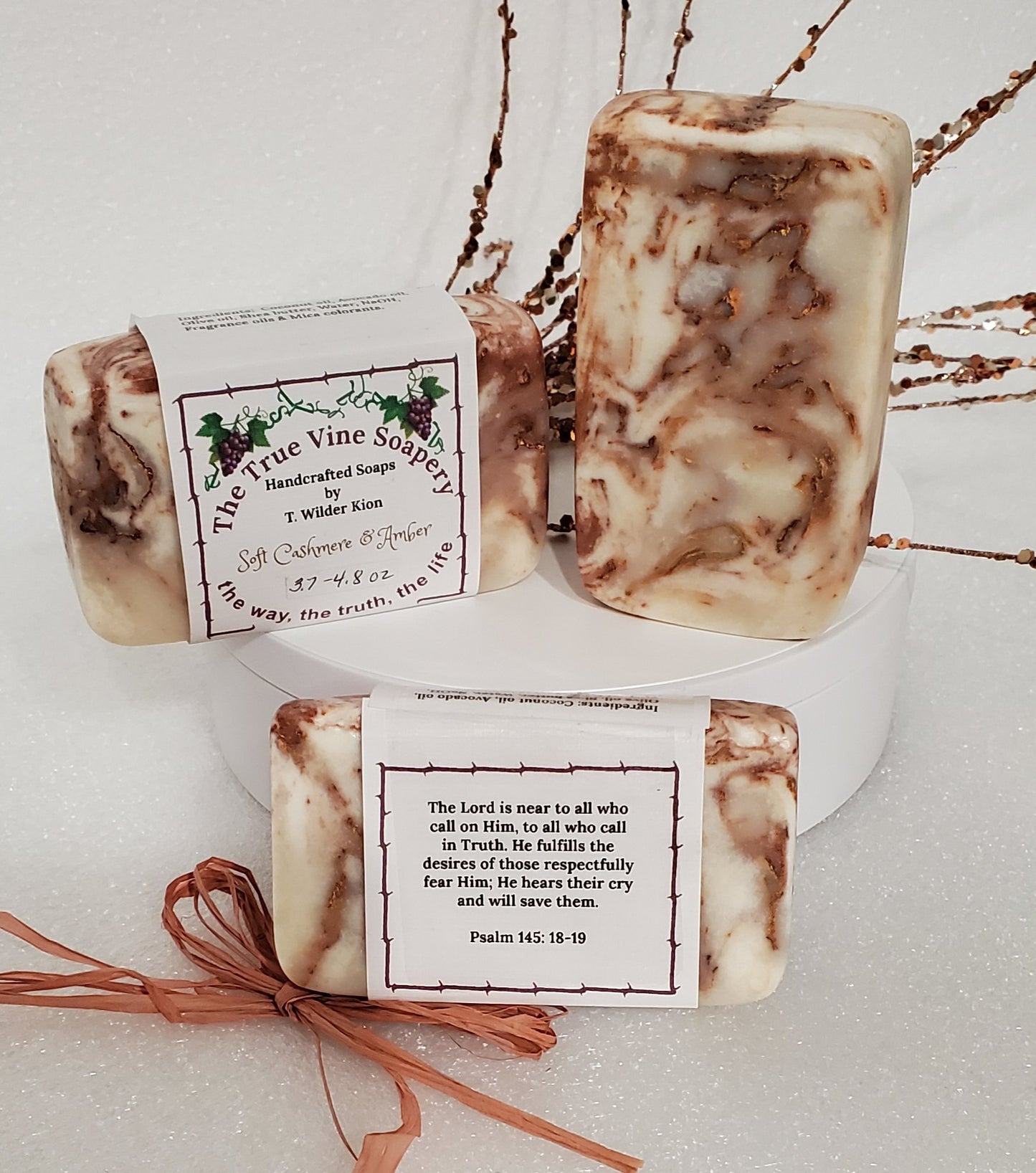 Soft Cashmere & Amber Natural Homemade Soap